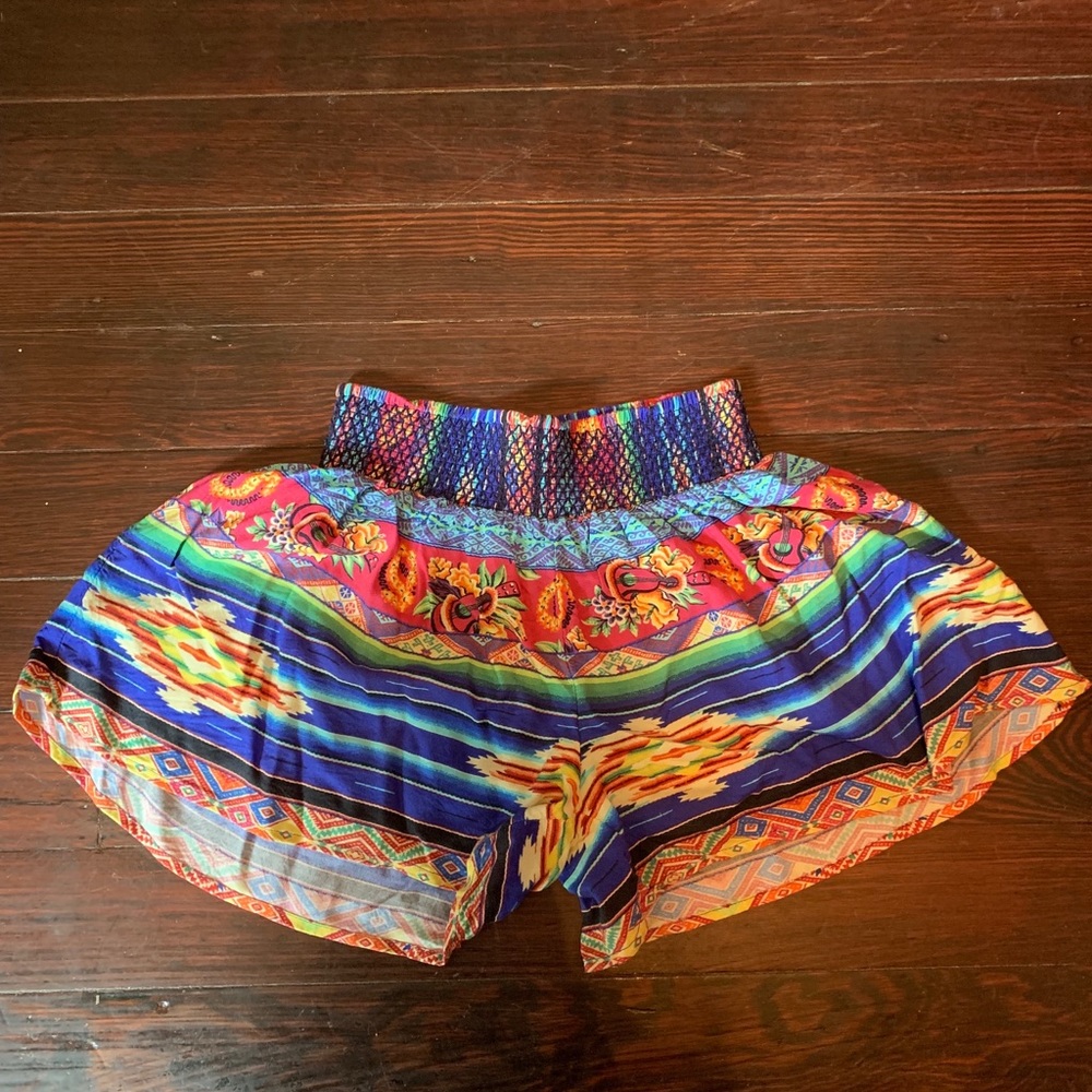 Girl scarf material polo shorts